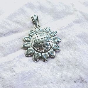 Sterling Silver Sunflower Pendant